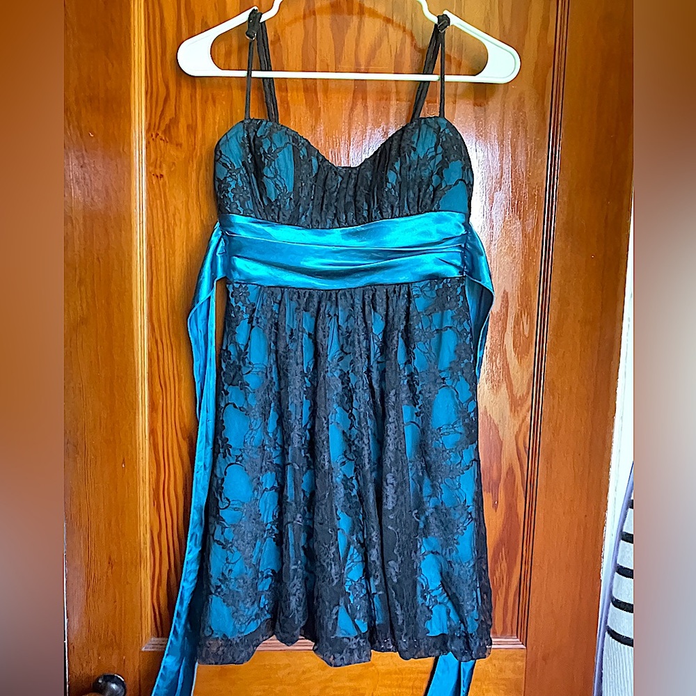 Turquoise dress for dances or fancy events
